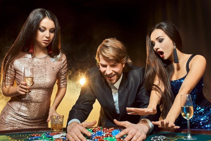 Dealer profesional cairslot di studio meja roulette
